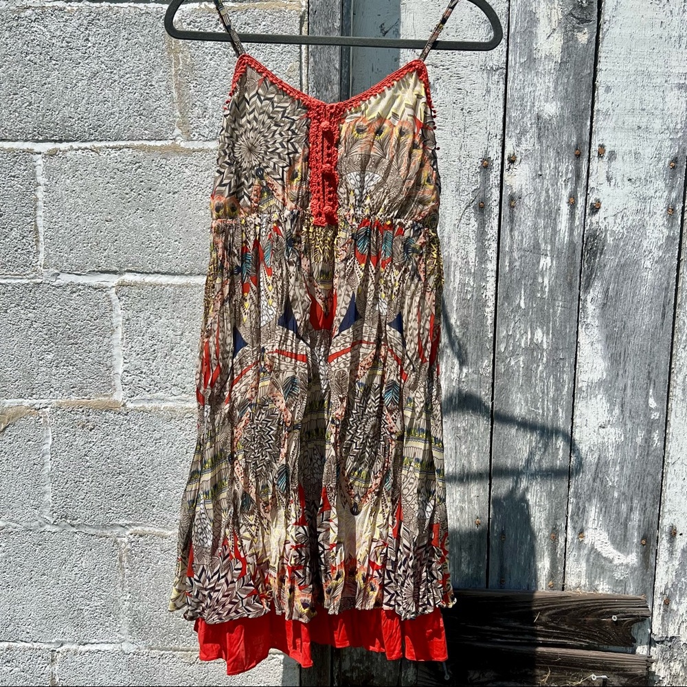 A’reve  - Boho Sleeveless Multi Layered Dress- Large